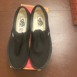 Vans classic slip ons black. Size 8 in men’s